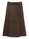By Malene Birger Simoas Leather Skirt In Brown