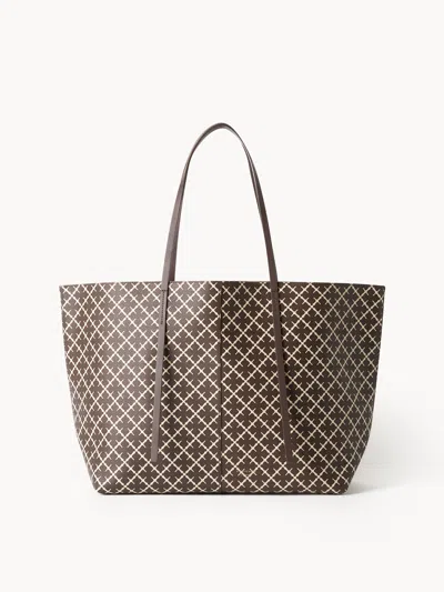By Malene Birger Abi Printed Tote Bag In Brown