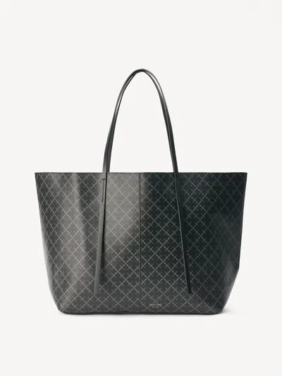 By Malene Birger Abi Printed Tote Bag In Charcoal