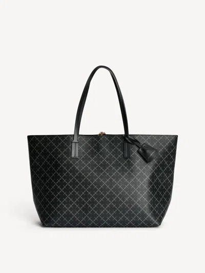 By Malene Birger Abi Printed Tote Bag In Charcoal