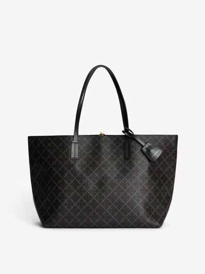 By Malene Birger Abi Printed Tote Bag In Dark Chokolate