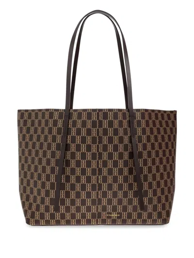 By Malene Birger Abigail Monogram Tote Bag In Brown
