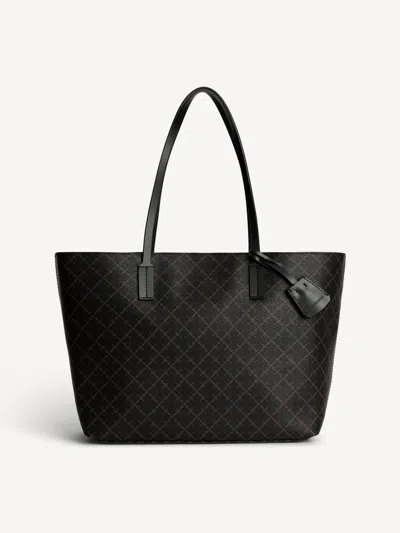 By Malene Birger Abigail Printed Tote Bag In Dark Chokolate