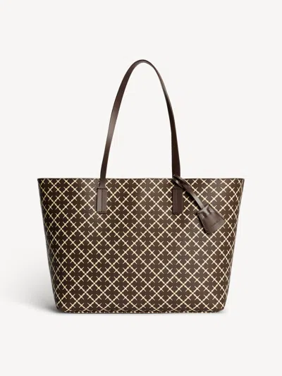 By Malene Birger Abigail Printed Tote Bag In Warm Brown