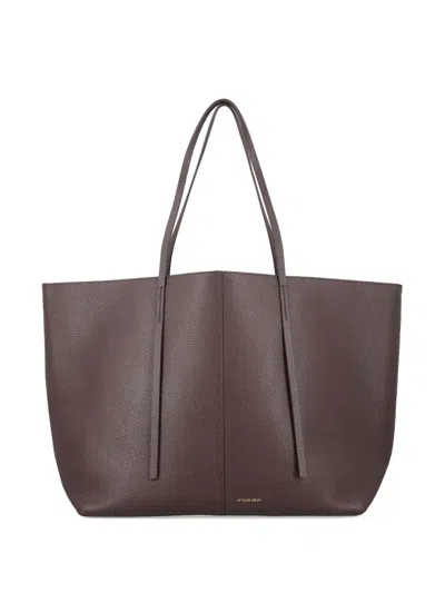 By Malene Birger Abilla Leather Tote Bag In Brown