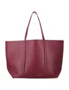 By Malene Birger Abilla Leather Tote Bag  In Burgundy