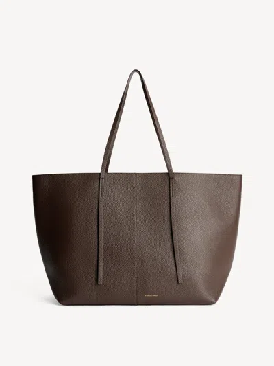 By Malene Birger Abilla Leather Tote In Brown
