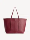 By Malene Birger Abilla Leather Tote In Burgundy