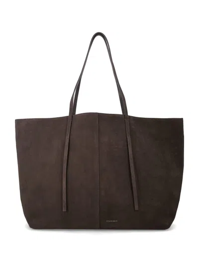 By Malene Birger Abilla Oversized Leather Tote Bag In Suede In Brown