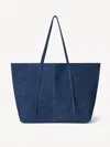 By Malene Birger Abilla Suede Tote Bag In Blue