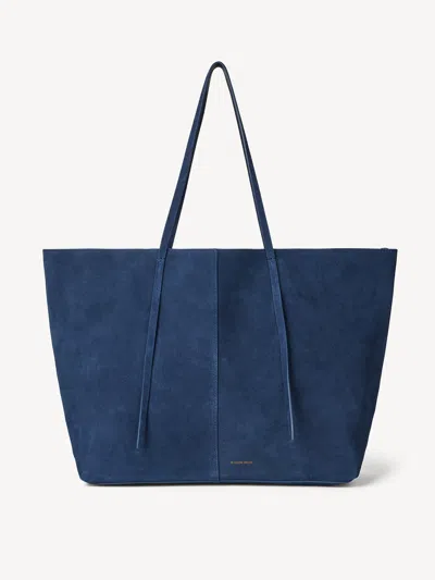 By Malene Birger Abilla Suede Tote Bag In Blue