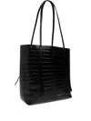 By Malene Birger Abilso Croc-embossed Tote Bag In Black