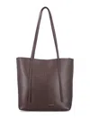 By Malene Birger Abilso Square Leather Tote Bag In Brown
