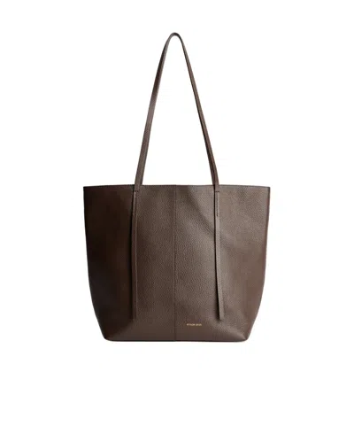 By Malene Birger Abilso Square Tote Bag In Brown