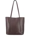 By Malene Birger Abilso Square Leather Tote Bag In Brown