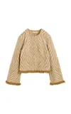By Malene Birger Akello Animal-printed Cotton Jacket In Nude