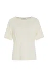 By Malene Birger Alezia Knit Tencel T-shirt In Off-white