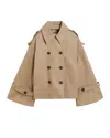 By Malene Birger Alisandra Cropped Organic Cotton Trench Coat In Neutral