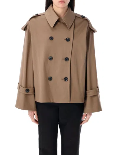 By Malene Birger Alisandra Cropped Trench In Fossil Beige