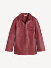 By Malene Birger Alleys Leather Shirt In Red