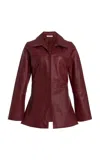 By Malene Birger Alleys Leather Top In Red