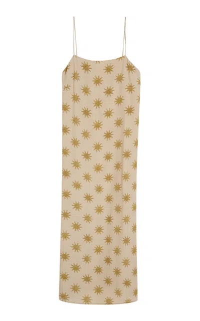 By Malene Birger Almees Silk-blend Maxi Dress In Print