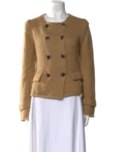 Pre-owned By Malene Birger Alpaca Crew Neck Sweater In Brown