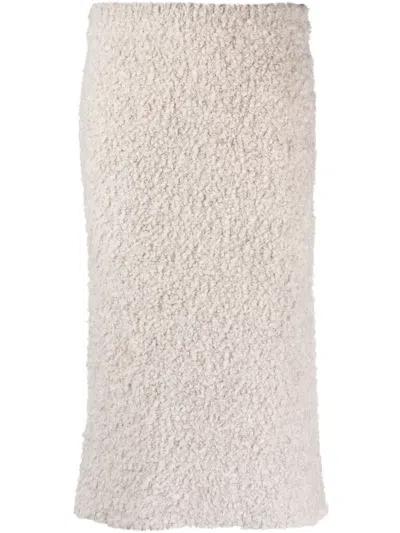 By Malene Birger Alpaca Wool-blend Midi Skirt In Neutrals