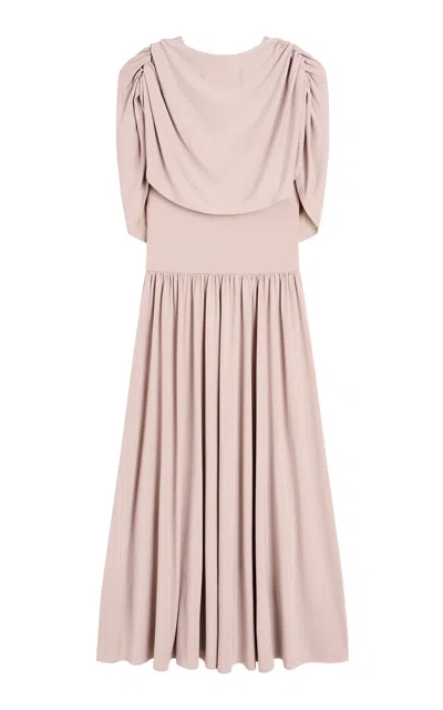 By Malene Birger Alva Draped Modal-blend Maxi Dress In Pink