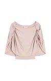 By Malene Birger Alvera Draped Modal-blend Top In Pink