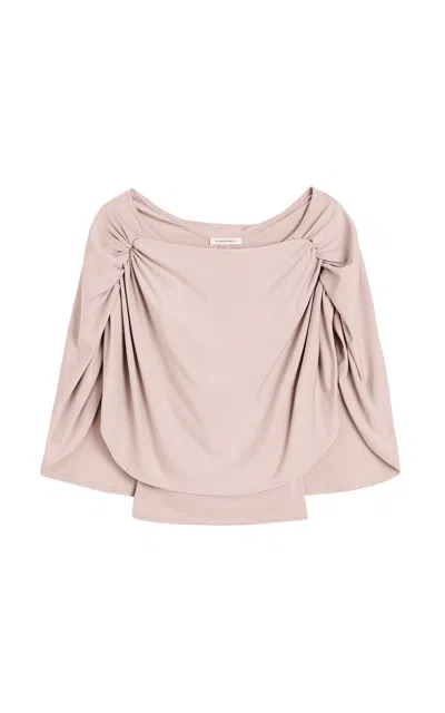 By Malene Birger Alvera Draped Modal-blend Top In Pink