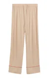 By Malene Birger Ameliano Contrast-trimmed Jersey Pj Pants In Multi