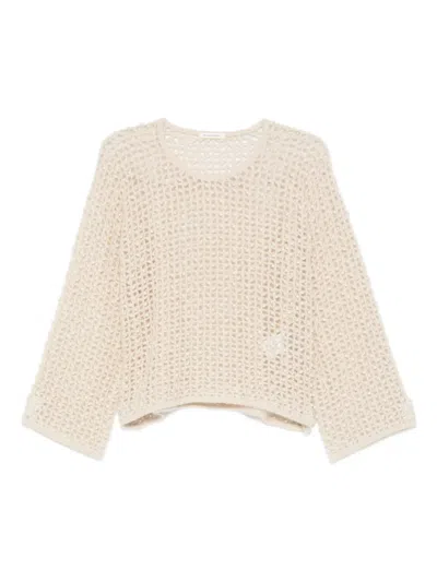 By Malene Birger Amil Embellished Sweater In Neutral
