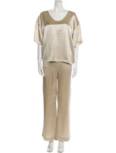 Pre-owned By Malene Birger Amores Raw-edge Trim Pant Set