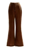 By Malene Birger Amores Relaxed Velvet Pants In Brown
