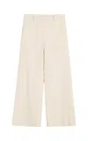 By Malene Birger Amy Crepe Wide-leg Pants In Off-white