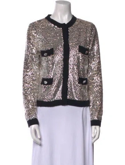 Pre-owned By Malene Birger Angora Colorblock Pattern Sweater In Multi
