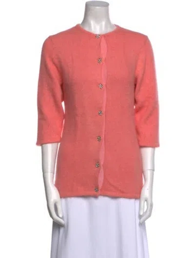 Pre-owned By Malene Birger Angora Crew Neck Sweater In Pink