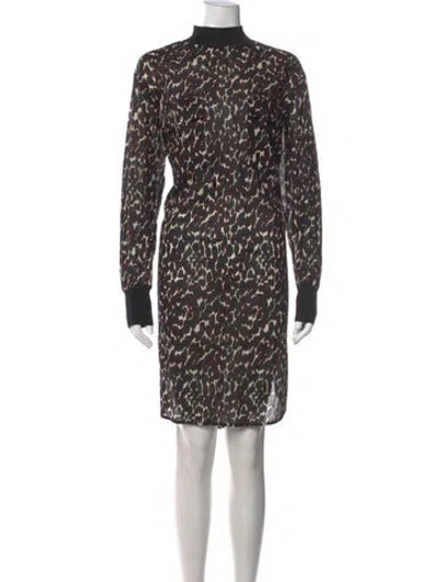 Pre-owned By Malene Birger Animal Print Knee-length Dress In Multicolor