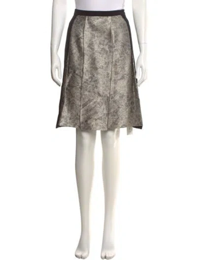Pre-owned By Malene Birger Animal Print Knee-length Skirt In Neutral