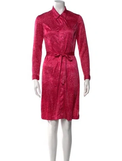 Pre-owned By Malene Birger Animal Print Mini Dress W/ Tags In Pink