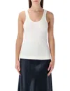 By Malene Birger Anisa Ribbed Tank In White