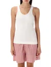 Shop By Malene Birger Anisa Tank Top In Soft White