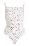 By Malene Birger Astrid Polka-dot One-piece Swimsuit In Yellow