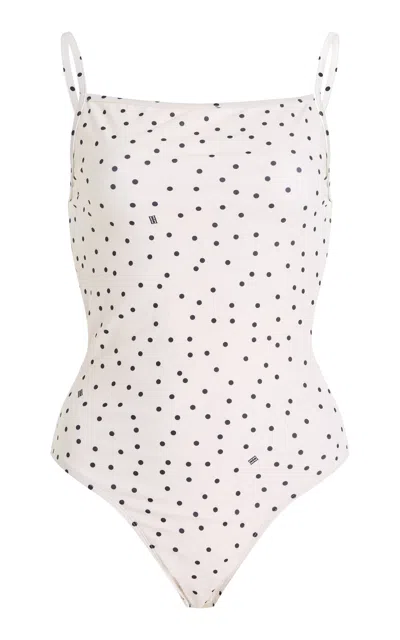 By Malene Birger Astrid Polka-dot One-piece Swimsuit In Yellow