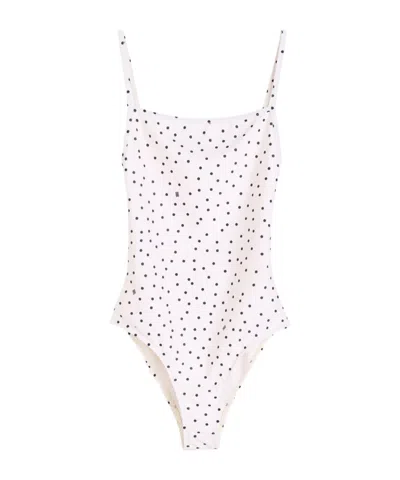 By Malene Birger Astrid Polka-dot Swimsuit In Pink