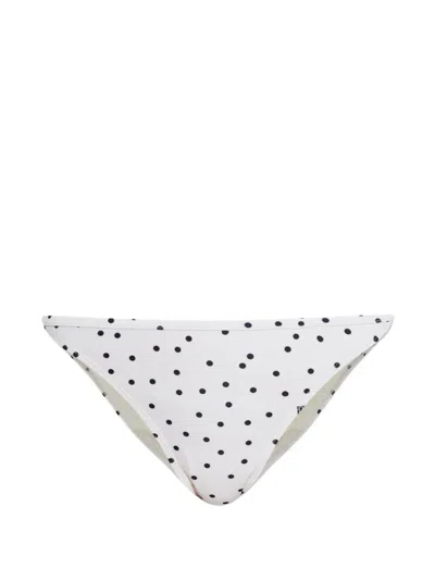 By Malene Birger Astrida Polka-dot Logo-details Bikini Bottom In Multi