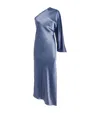 By Malene Birger Asymmetric Avilas Maxi Dress In Grey