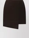 By Malene Birger Raye Asymmetric Satin Mini Skirt