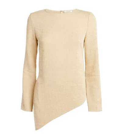 By Malene Birger Asymmetric Simone Shirt In Beige